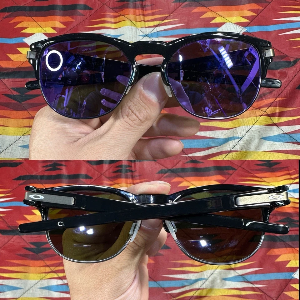 Gafas de sol Oakley OO9394M-0152 52□17 llave de cierre pulidas marcos negros lentes azules Foto 1 de 4