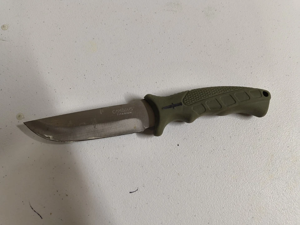 "Cuchillo de hoja verde Camillus Titanium fijo de 4,5""" Foto 1 de 4