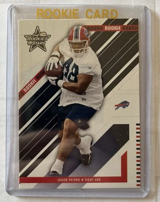 Tarjeta de novato 2004 Jason Peters Leaf Rookies & Stars #108, Future Hofer Foto 1 de 2