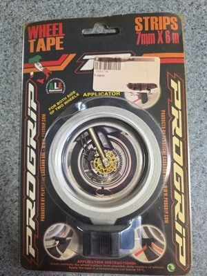 PROGRIP WHITE REFLECTIVE MOTORCYCLE WHEEL TAPE W/TOOL PG 5025 + APPLIC. NEW Foto 1 de 4