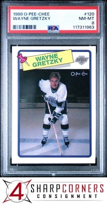 1988 O-PEE-CHEE #120 WAYNE GRETZKY KINGS HOF PSA 8 - Image 1 of 3