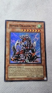 YuGiOh Armed Dragon LV7 DP2-EN012 1st Edition Super Rare DMG - Picture 1 of 4