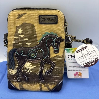 Bolso Bandolera Chala Marrón Caballo Western Vegano Cuero Desierto Águila Tostado Foto 1 de 4