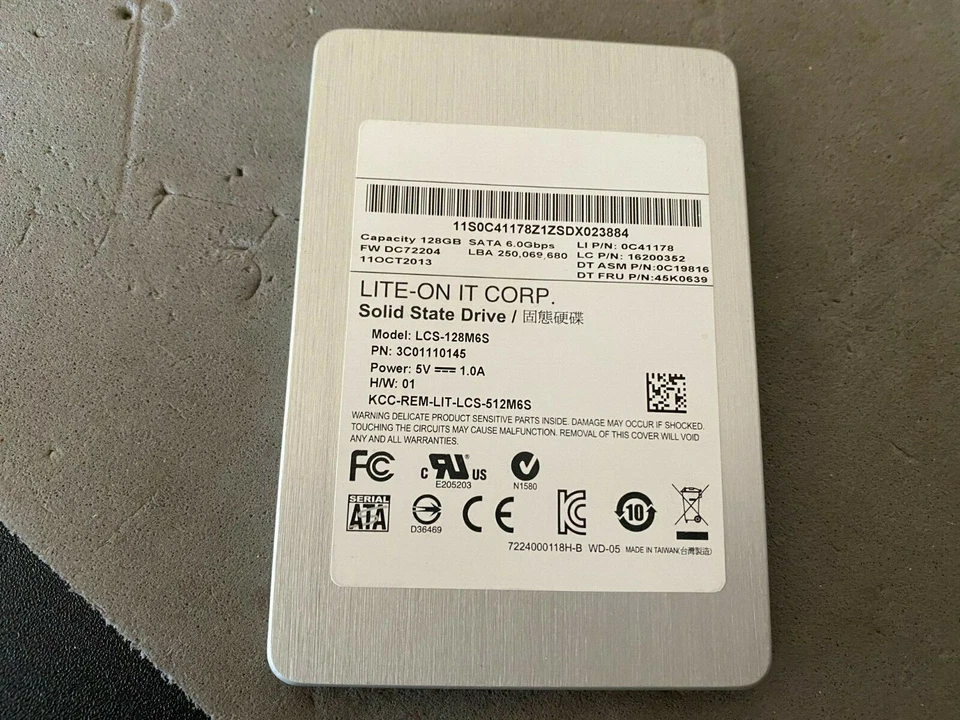 Lite-On 128GB 2.5" SATA LCS-128M6S Solid State Drive - Image 1 of 1