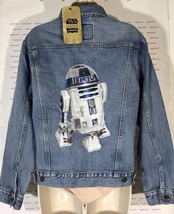 LEVIS x STAR WARS LIMITED EDITION R2-D2 Ex-Boyfriend Women's Trucker Jacket - Picture 1 of 10