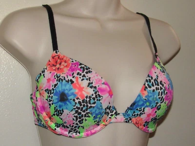PINK Victoria's Secret Wear Everywhere Demi Floral Animal Bra Women's Size 32D - Image 1 of 4