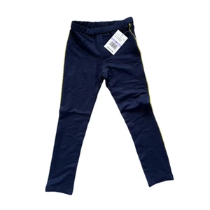 Andy & Evan Girl's Navy Sparkle Side-Stripe Jeggings - Picture 1 of 5