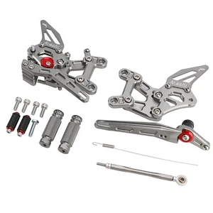 CNC Aluminum Rearsets Footpegs Grey Fits Honda CBR 1000 RR-R SP SC82 2021 - 2025 - Picture 1 of 13