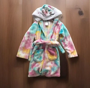 Girls Small Size 6/6X Cuddl Duds Rainbow Unicorn Bath Night Time Robe SOFT - Picture 1 of 6