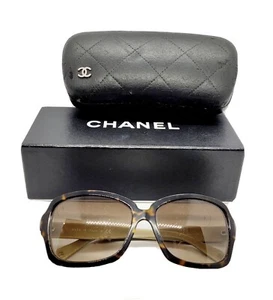 GAFAS DE SOL VINTAGE RARAS CHANEL 5143C Logotipo Tortuga Marrón Cuadrado S #BG6027756 - Imagen 1 de 12
