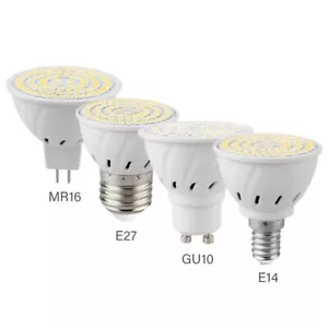 LED Bulbs MR16 GU10 E27 E14 5W 8W 10W SMD COB Spot Light CREE 2835 Ultra Bright - Picture 1 of 17