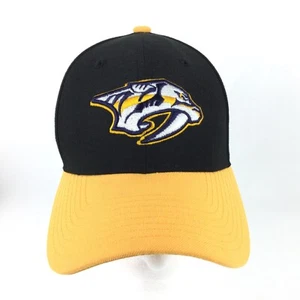 PREDATORS HOCKEY Gorra Reebok Negra Amarilla Gnash Tiger Nashville NHL Gorra Snapback - Imagen 1 de 9