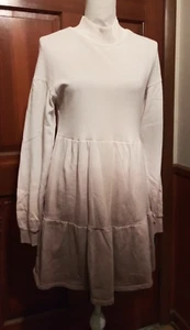 Wild Fable Size XS Girls Tie Dye Creme to Brown 2 Tiered Dress Lg Sleeve - Picture 1 of 9