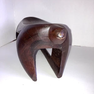 Primitive Folk Art Turtle/Rhino Stand/Foot Stool Hand Carved 5 1/2 inches Tall - Picture 1 of 10