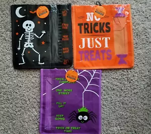 Bolso de Mano Reutilizable de Halloween Truco o Trato Medidor de Caramelos Ventana Paquete de 18 Lote Fiesta - Imagen 1 de 4