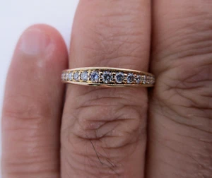 14K Gelbgold Diamant Ehering Diamant = 1/2 Karat F-VS1 Wert = 3.750 $ - Bild 1 von 10