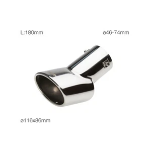 Simoni Racing Stainless Steel Oval Fixed DTM Exhaust Terminal - Picture 1 of 5