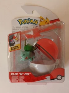 NEW Jazwares PKW3142 Pokemon Clip 'N' Go BULBASAUR & POKE BALL Battle Figure - Picture 1 of 6