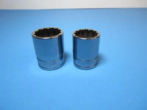 SNAP-ON TOOLS 1/2dr, SW281-SW321, 7/8"-1" 12pt, Flank Drive shallow sockets NEW - Foto 1 di 5