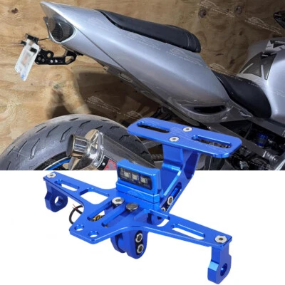 Soporte de matrícula LED ordenado cola de motocicleta para Kawasaki Ninja ZX7R ZX9R ZX10R Foto 1 de 4