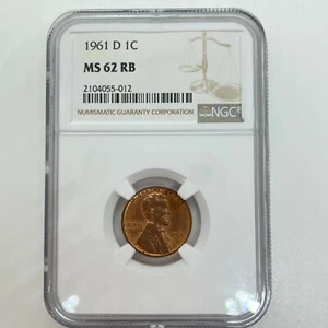 1961 NGC Certified One Cent Coin - Denver - Picture 1 of 2