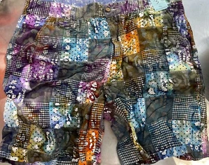 Vintage 1946 Kleidung Shorts Herren 38 Washed Stoned Beaten Patchwork bunt hell - Bild 1 von 9