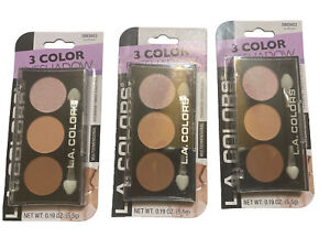 L.A. Colors 3 Color EyeShadow CBES Sunflower Lot Of 3 In Box