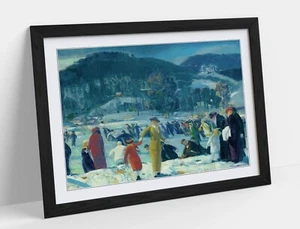 GEORGE BELLOWS, LOVE OF WINTER -FRAMED WALL ART POSTER PRINT 4 SIZES - Picture 1 of 10