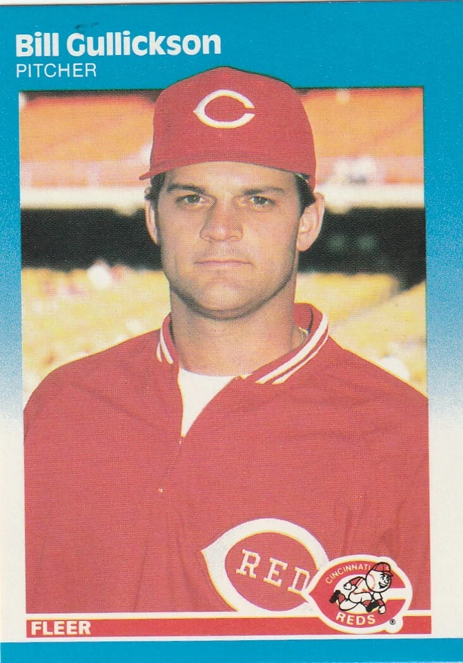 FREE SHIPPING-MINT-1987 Fleer Bill Gullickson #203 REDS PLUS BONUS CARDS - Image 1 of 1