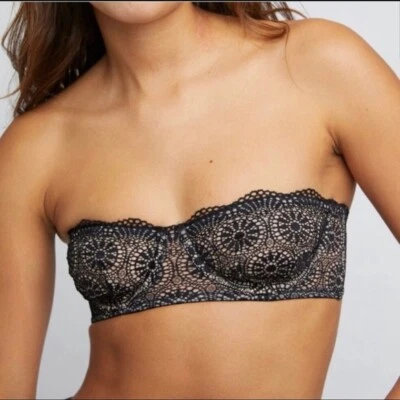 🔥FREE PEOPLE Intimately Starla Underwire Bra Black🔥 - Image 1 of 4