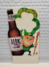 MILLER LITE HAPPY ST. PATRICKS DAY BAR TABLE TENT ADVERTISING SIGN FROM 1996 - U