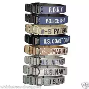 Cetacea Tactical Dog Collar - Army Navy Air Force Marines Coast Guard Police - Picture 1 of 8
