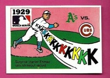 1971 Fleer R.G. LAUGHLIN WORLD SERIES 1929 A'S v. CUBS #27 BLACK BACK NRMT