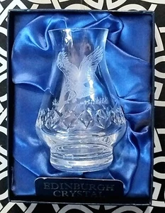 Edinburgh Crystal 4" Vase - American Eagle Etched - Gorgeous & Petite - IOB - Picture 1 of 6