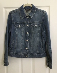 Style & Co Damen Jeansblau Jacke Schmuckknöpfe Gr. S - Bild 1 von 4