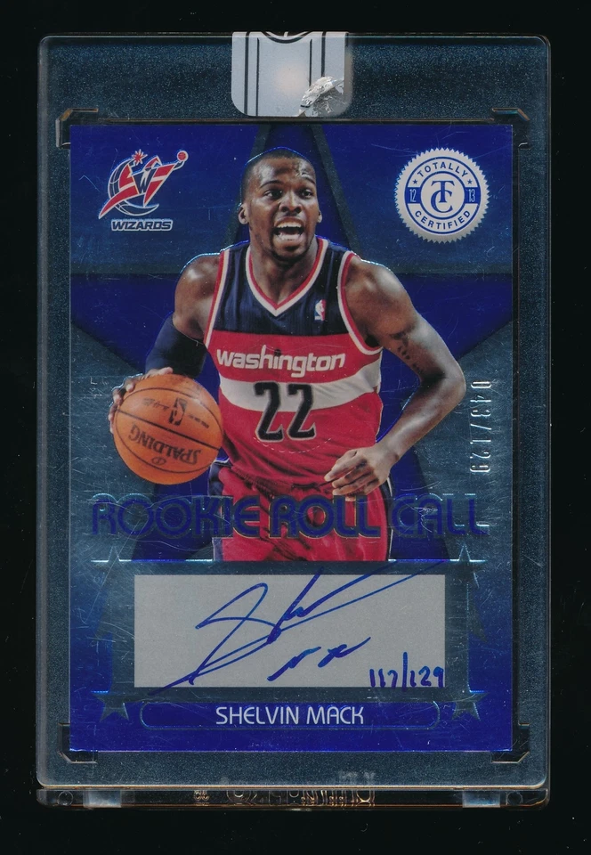 SHELVIN MACK 2012-13 TOTALLY CERTIFIED ROOKIE ROLL CALL RC AUTO 43/129 *WIZARDS* - Image 1 of 1