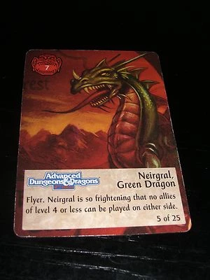 Neirgral Green Dragon 5 of 25 Spellfire Dungeons & Dragons First Edition CHASE - Image 1 of 2