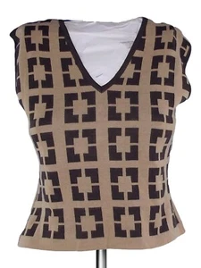 Seventy Pullover Weste Damen 42 M Medium Wolle Beige V-Ausschnitt Ärmellos - Bild 1 von 5