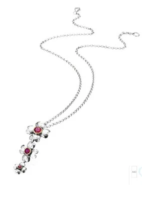 Catenina con ciondolo 3 quadrifogli argento 925 artigianale Mikò C32 - Immagine 1 di 3