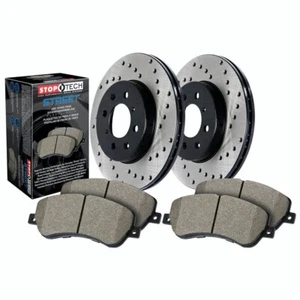 StopTech's 939.51042 Cross-Drilled Front Axle Pack That Fit Hyundai Veloster - Picture 1 of 7