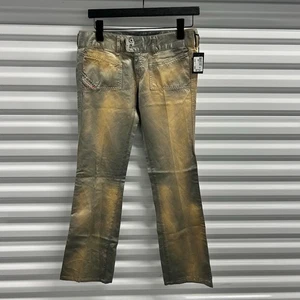 DIESEL Cobre Satinado HUSH Bota Acampanada Pierna Pantalones Talla 26 Algodón Mezcla Viscosa Nuevo - Imagen 1 de 17