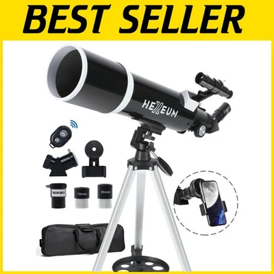 Portable 80mm Telescope for Beginners & Adults - 600mm Multi-Coated Optics - Image 1 of 4