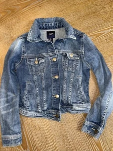 Girls Gap Kids Size 8/9 (m) Jean Jacket - Snap Closure - Picture 1 of 5