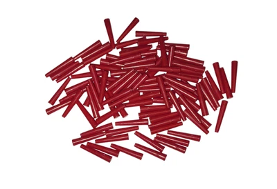 Small Red Plastic Pegs 100pcs 20mmx4mmx2mm (13/16x5/32x3/32) - Image 1 of 2