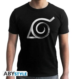 T-shirt Naruto - simbolo Konoha (nero) L - Foto 1 di 1