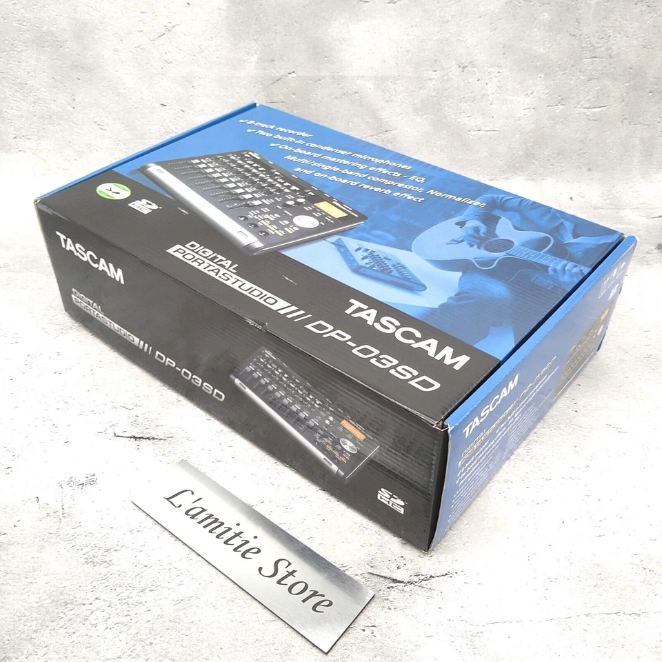 Tascam DP-03SD 8ch Digital Portastudio Multitrack Recorder Giappone DP03SD Nero