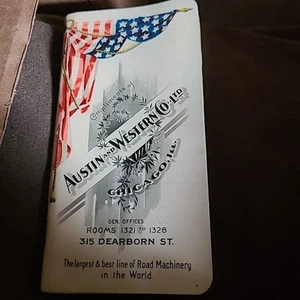 Vtg "RARE"Austin Western Co. Chicago Complimentory Pocket Memo Book - Picture 1 of 9