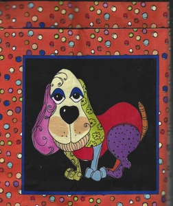 LORELI DESIGNS FABRIC-Single Panel-DOGS Too Cute! - Picture 1 of 2