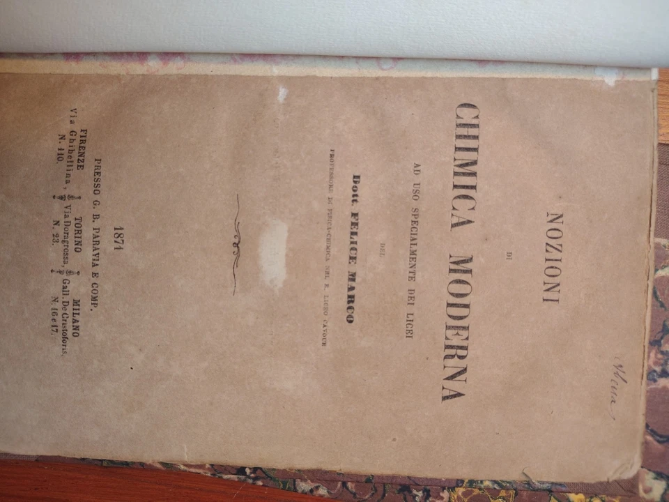 Chimica - Nozioni di chimica moderna -1871 - Immagine 1 di 4
