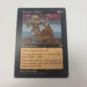 Forsaken Wastes Mirage LP Regular English 1996 MTG Black Enchant World - Picture 1 of 10